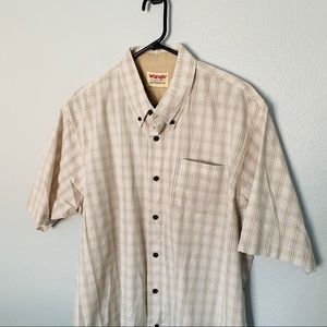 3/$25 NWOT WRANGLER Button Up Sleeve Plaid Shirt